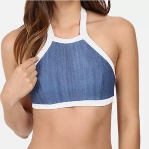Seafolly Women's Block Party Bikini Top Sz 4US